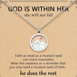 Mustard Seed Faith Necklace – “God Is Within Her” Inspired