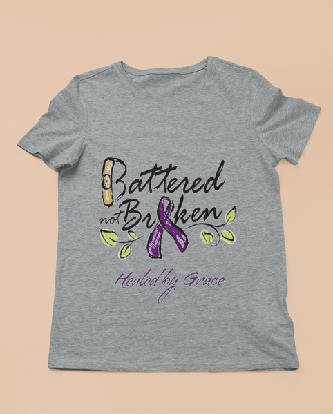 Domestic Violence Awareness Tee (Available in Grey and Purple)