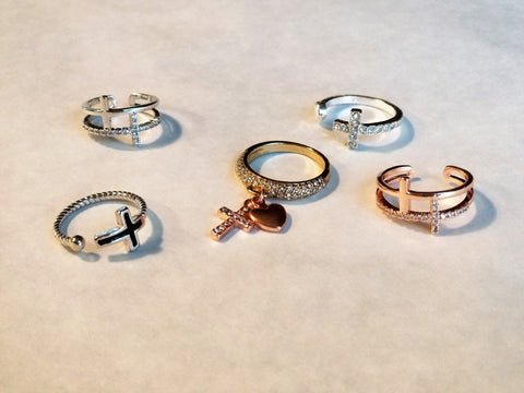 Rings: Cross Rings (Various Styles)