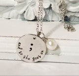 Unfinished Story: The Semicolon Hand-Stamped Necklace