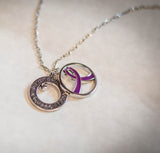 Purple Resilience: Strength, Courage, Hope Necklace