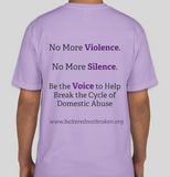 Domestic Violence Awareness Tee (Available in Grey and Purple)