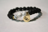 Saving Grace Collection:  Bracelet- Natural Lava Stone & Mala Meditation Beads