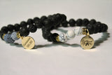 Saving Grace Collection:  Bracelet- Natural Lava Stone & Mala Meditation Beads