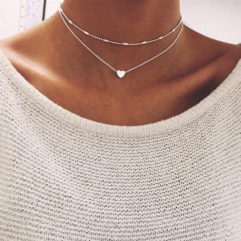 Embrace Love: Heart Choker Necklace