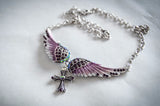 Necklace: "Wing and a Prayer" Angel Wings & Cross