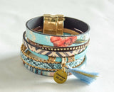 The Genesis 50:20 Collection: Divine Magnetism Boho Chic Leather Wrap Bracelets