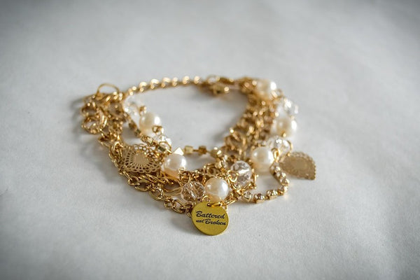 The Genesis 50:20 Collection: Golden Symphony Multi-layer Charm Bracelet (Various Styles)